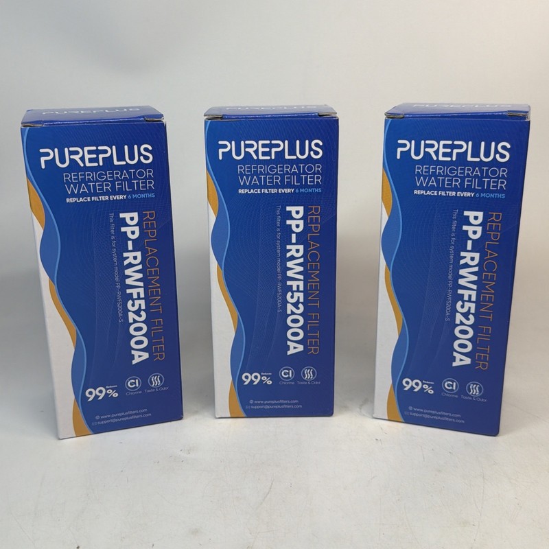 (3) PurePlus Refrigerator Water Filter PP-RWF5200A New in Box