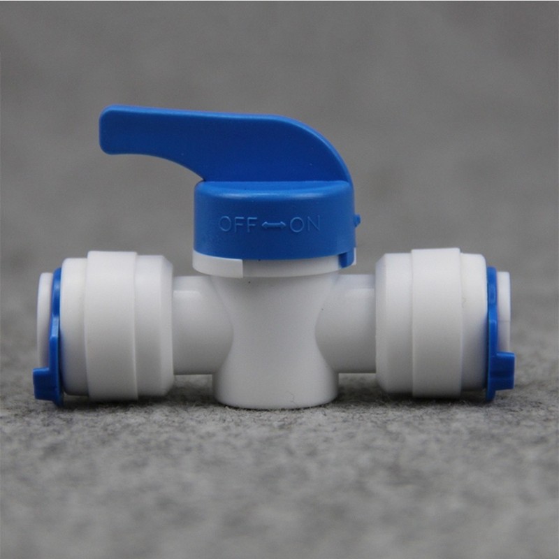 1/4", 3/8" Inline Ball Valve Quick Connect Push Fit RO Water Reverse Osmosis gallery