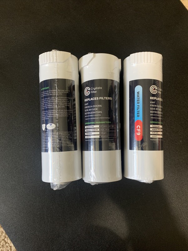 New Crystala Filters XWF Water Filter 3-Pack of CF9 In sealed package