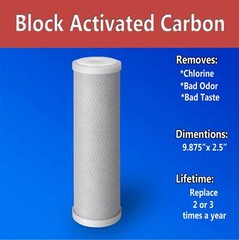 25PK- 9.875″ x 2.5″ Coconut Shell Carbon Block Water Filter for Whole house & RO