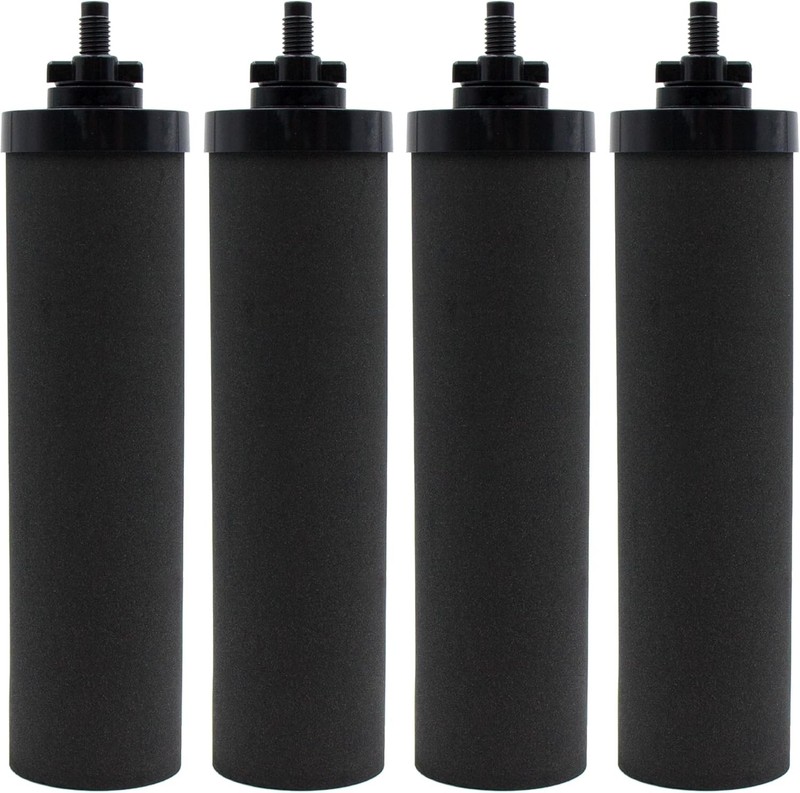 4Packs Water Filter Replacement for Berkey® BB9-2 Black Activated Carbon Filters