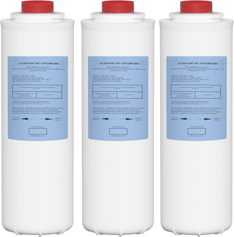 New 3-Pack 51300C Water Replacement Filter for Elkay 51300C EWF3000 (No Chip)