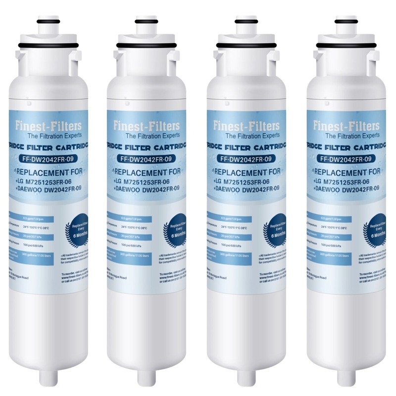 DW2042FR-09 Fridge Water Filter Compatible with Daewoo Aqua Crystal (4 Pack)