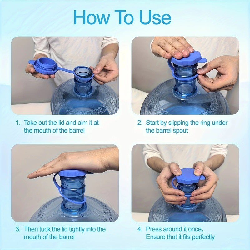 2/4 Reusable Gallon Water Jug Cap, Upgrade Reusable Replacement Caps, Non Spill gallery