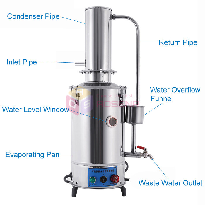 5L/H Auto Electrical Stainless Steel Water Distiller Filter Machine 220V/110V gallery