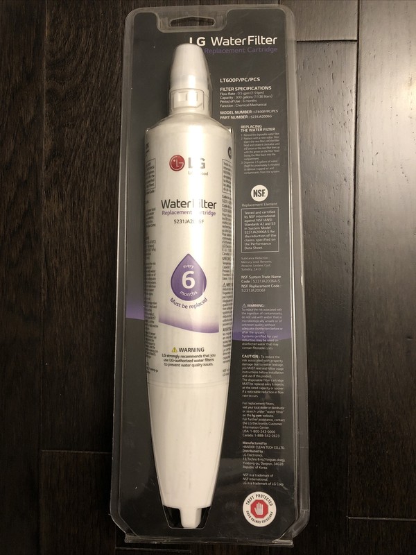 Genuine LG Water Filter Replacement Cartridge, LT600P/PC/PCS, 5231JA2006F