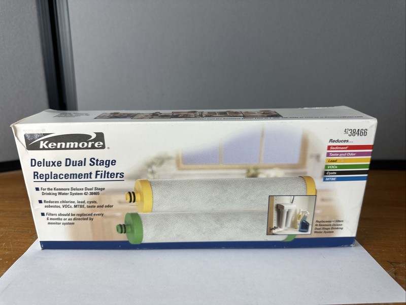 Kenmore 42-38465 Dual Stage Water Filter Replacement Filter Set 42-38466 New