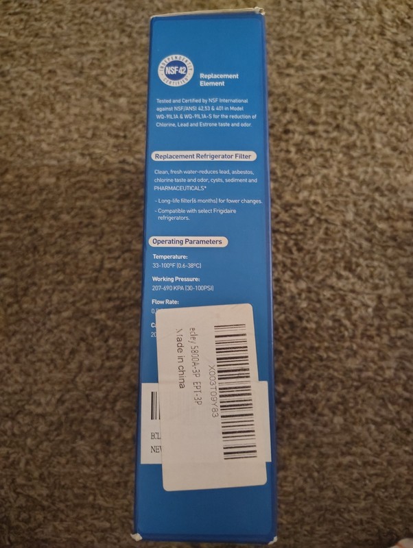 Ecley EC-01 Replaces Frigidaire EPTWFU01 Refrigerator Water Filter | 3 Pack gallery