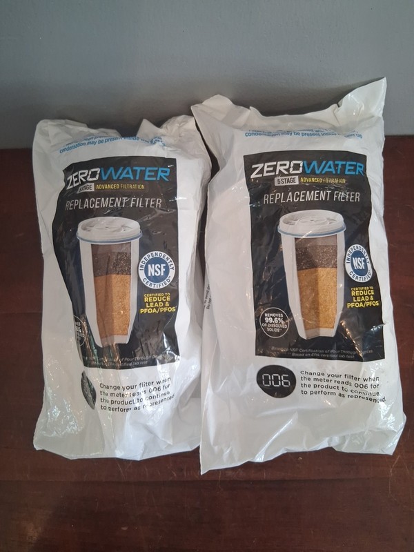 ZeroWater 5 Stage Advanted Filtration Filter Cartridges 2 Pack ***No Box