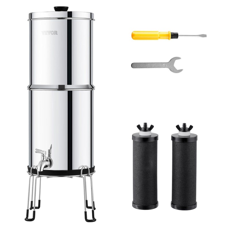2.25G Heavy-Metal Reducing Gravity Filter 304 SS w/Carbon & Spigot