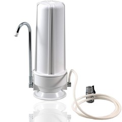 NU Aqua Countertop Water Filter – 1 Stage w/Chrome Faucet -Purify Drinking Water