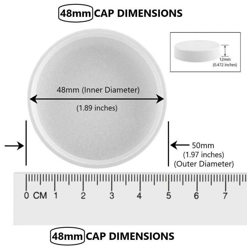 Screw-On Caps Compatible with 1-5 Gallon Bluewave, New Wave 48mm, White gallery