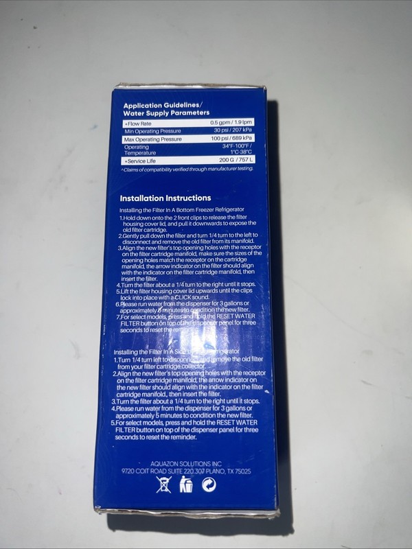 Lot Of (3) Pureplus PP-RWF5200A Replacement Refrigerator Water Filter, New Other gallery