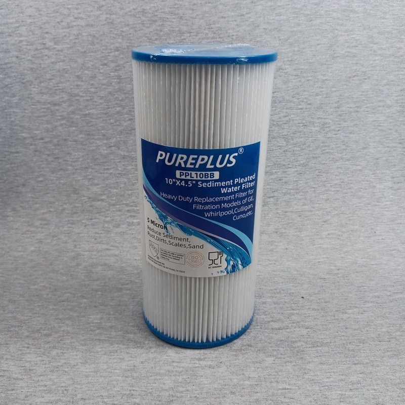 3 Pureplus PPL10BB Whole House Pleated Sediment Water Filter 5 Micron 10" x 4.5" gallery