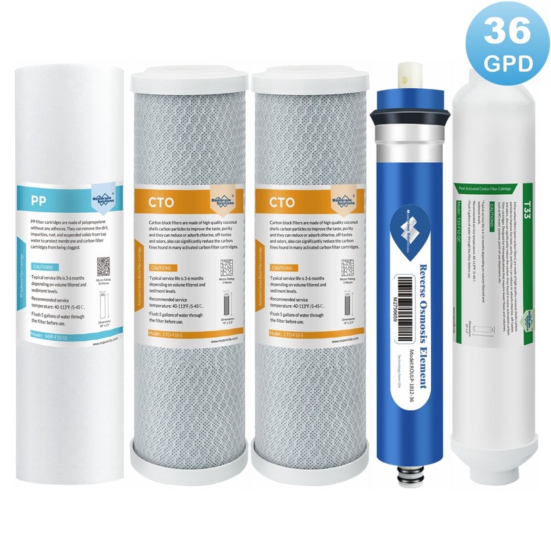 36 GPD RO Water Filter Replacement for APEC 5/6/7 Stage Reverse Osmosis System