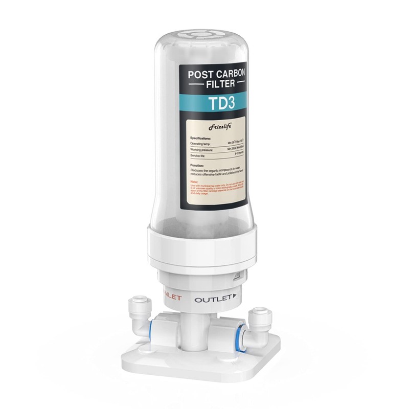 TD-3 Inline Water Filter, Fast Post Water Filter Removes Chlorine, VOCs & Odo…