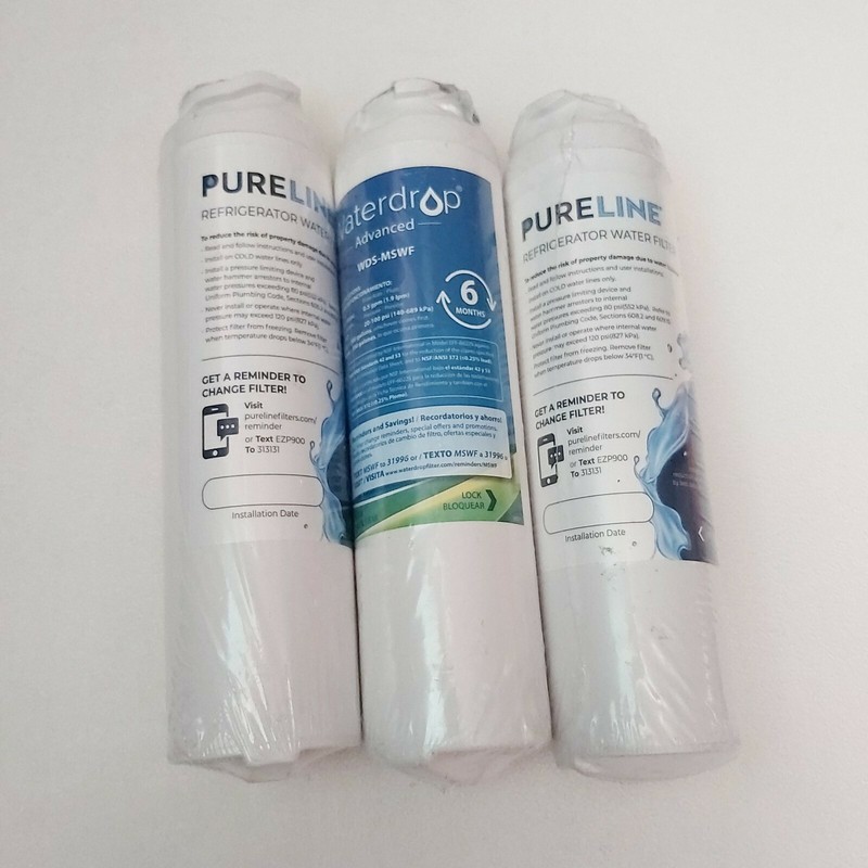Water Filter Replacement for MSWF, 101820A, 101821B, 101821-B, Pack of 3