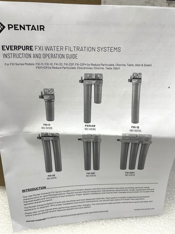 NEW PENTAIR EVERPURE FXI-11 WATER FILTRATION SYSTEM 160-50105 DATE CODE 2203 gallery