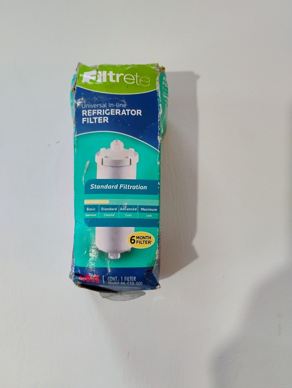 2 NEW 3M Filtrete Universal In Line Refrigerator Filter 6 Months 4IL-CTO-S01