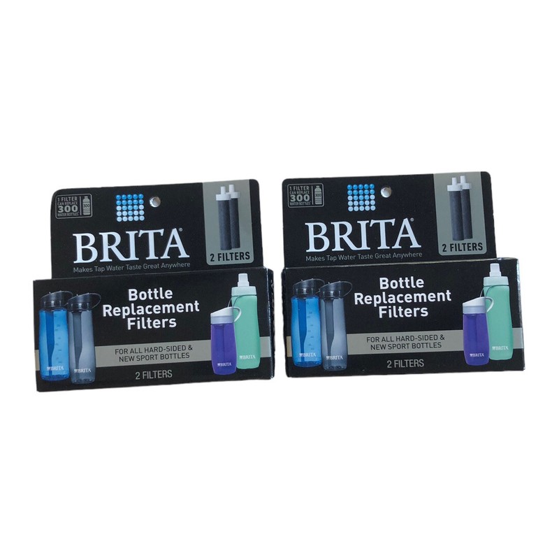 4 Count Brita Bottle Replacement Filters Hard-sided & New Sports Bottles BB06