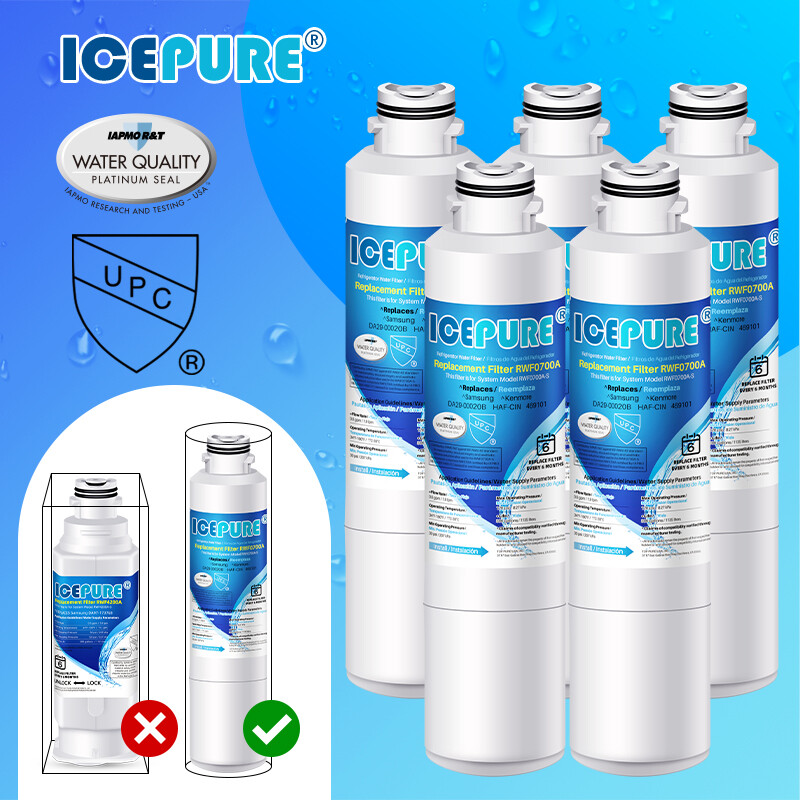 Replacement Filter For FL-RF27 CWMF021 Pureza PF7 Icepure Water Filter 5 Pack