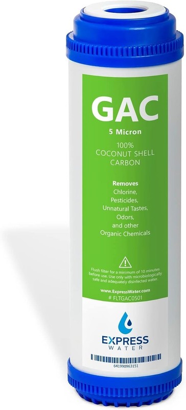 (1 PC) GAC FLTGAC0501 EXPRES Water Carbon Filter Replacement 5 Micron – 10 in S