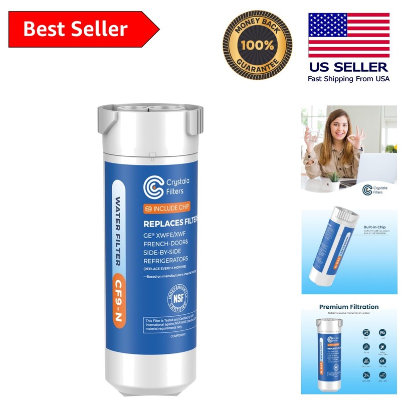 Replacement Water Filter for GE XWFE – Built-in CHIP, Odor Reduction Technology