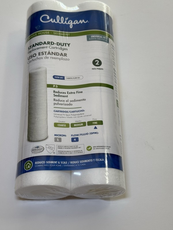 Culligan P5 Sediment Water Filter Replacement Cartridges, 5 micron, PK/2