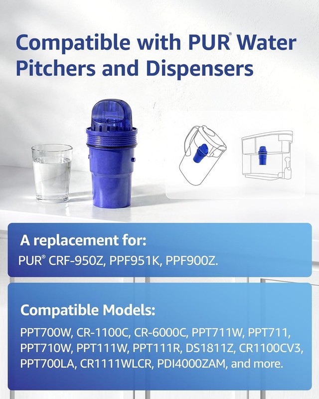 4-Pack 7010E PUR Water Filter Replacement - 60 Gallon Capacity for Pure Taste gallery