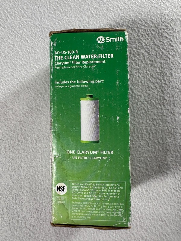 AO Smith AO-US-100-R Claryum Water Filter Replacement AO-CWM AO-FF NIB gallery