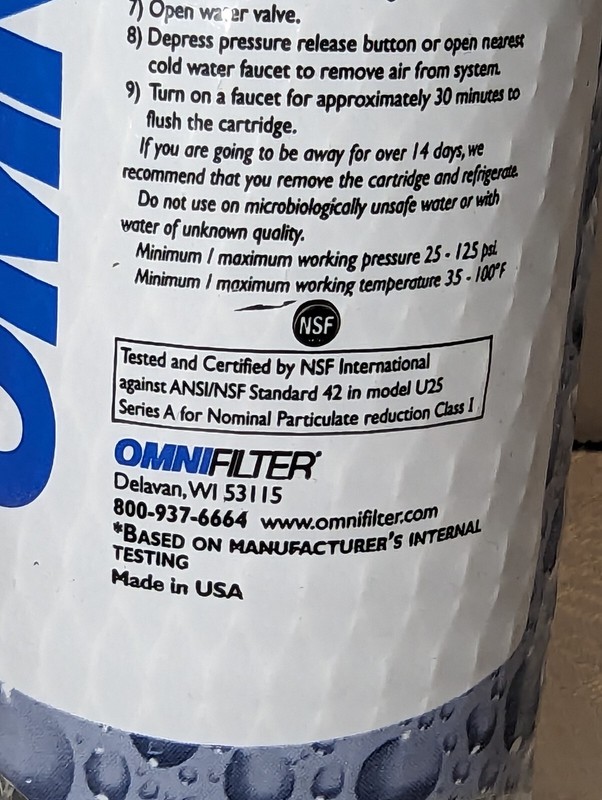 Omnifilter T01-SS Series A Household Carbon Wrapped Filter gallery