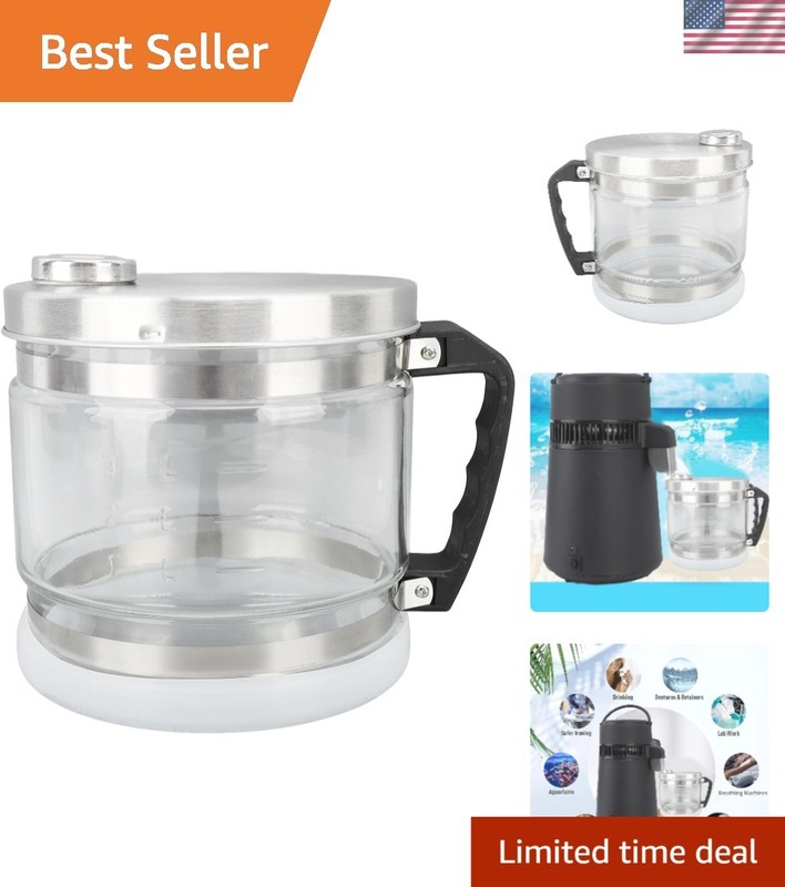 Versatile 4L Glass Water Container for Distillers – Perfect for Home and Beauty