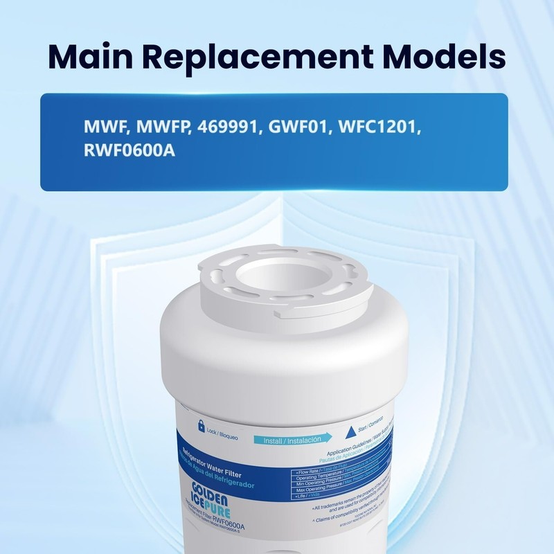 1 PACK Fit For GE SmartWater MWF And MWFP, GWF Refrigerator Water Filter gallery