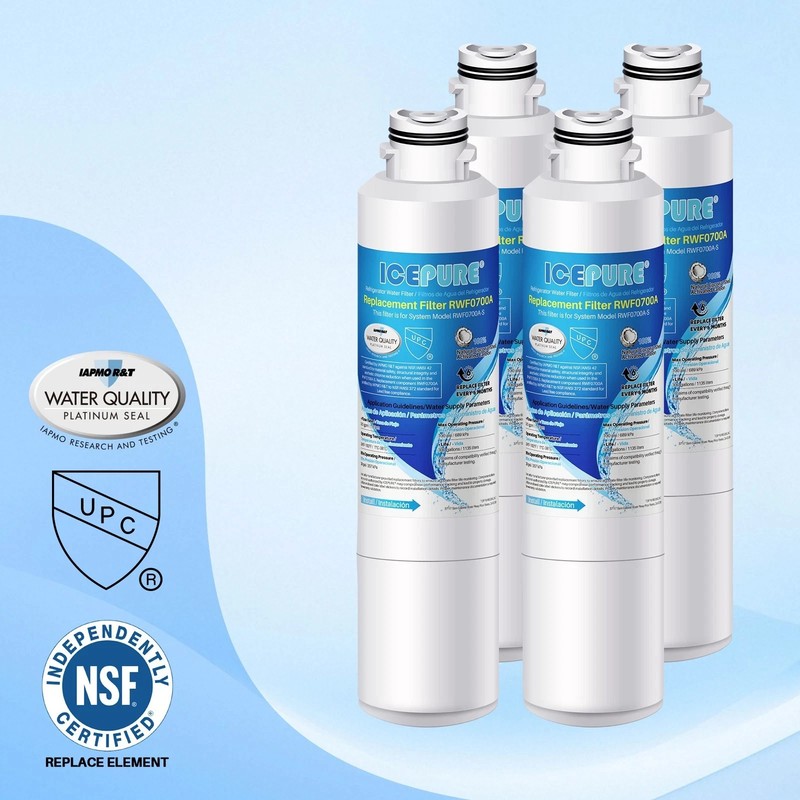4Pack Fit For Samsung DA97-08006A-1 RFG297HDWP Refrigerator Water Filter Icepure