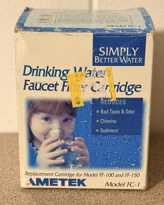 NOS Ametek FC-1 Faucet Water Filter Cartridge Replacement for FF-100 FF-150 USA