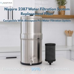 Nispira 2387 Water Filter for Alexapure Pro Gravity System, 5000 Gallons, 4 Pack