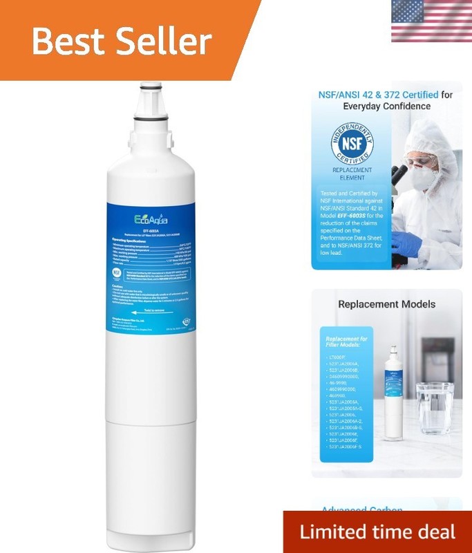 5231JA2006A Refrigerator Water Filter, Replacement for LG LT600P, 5231JA2006A…