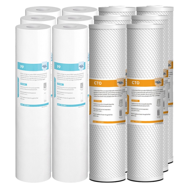 20"x4.5" 5 Micron Sediment Carbon Block Whole House Water Filter Replacement Set
