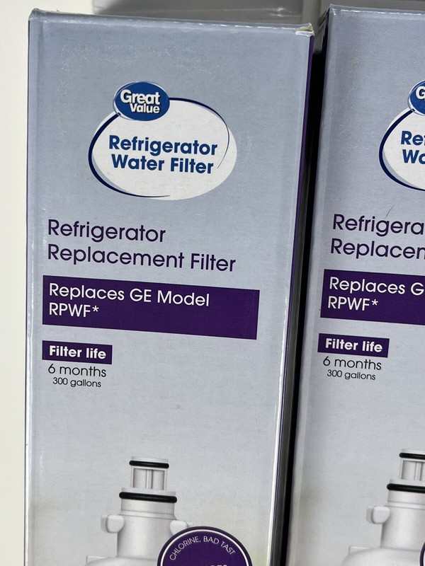 (4) Great Value Refrigerator Water Filter Replaces GE Model RPWF 6months 300 gal gallery