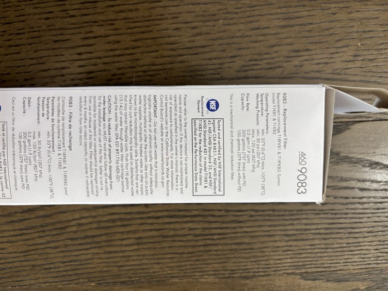 Kenmore refrigerator filter 4609083 NEW Replaces 4609030 460-9083 9083 gallery