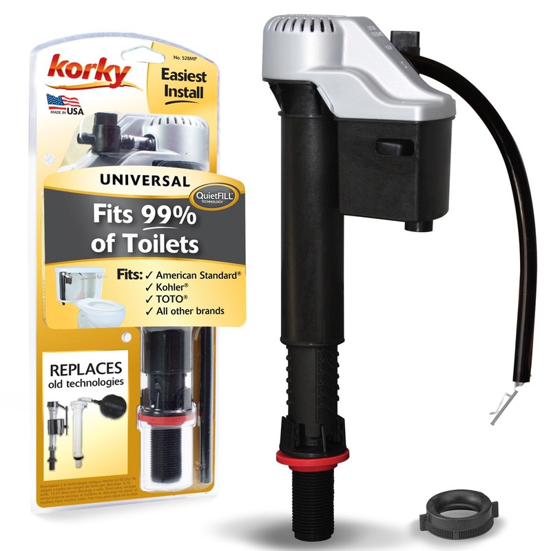 QuietFILL Platinum Toilet Fill Valve – Universal Fits 99% of Toilets – Easy H…
