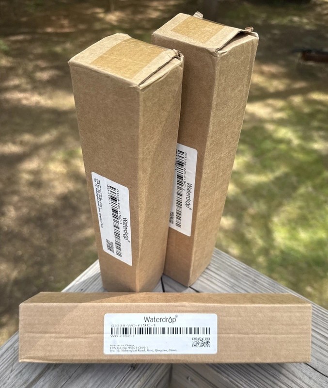 (3) Waterdrop WD-F19C Water Filter Replacement For GE RPWFE, RPFW New & Sealed