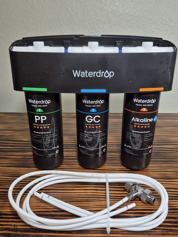 Waterdrop 3-Stage Alkaline Under Sink Water Filter For Dedicated Faucet