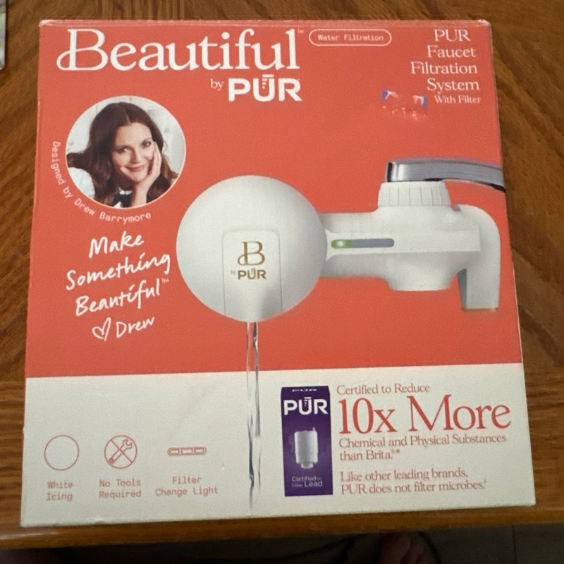 Beautiful by Pur Faucet Filtration System With Filter, Horizontal – White
