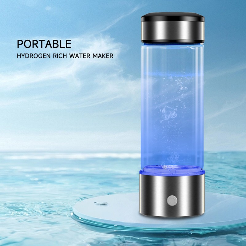 450ml Portable Hydrogen Rich Water Maker Alkaline Bottle Cup Ionizer Generatormj