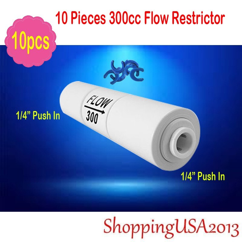 10 Pcs 300ML CC Flow Restrictor Quick Connect Push In Water Filter Under-sink