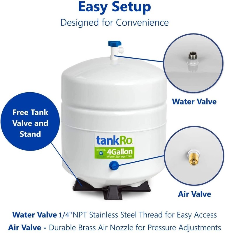 TANKRO REVERSE OSMOSIS WATER STORAGE TANK 4 GALLON - RO132(FREE VALVE)