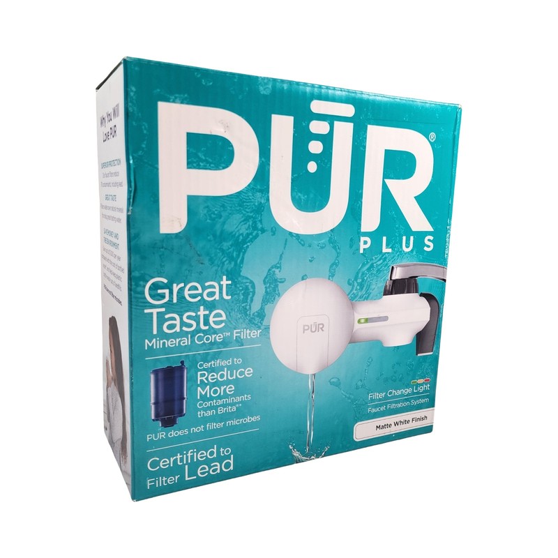 PUR Plus Faucet Water Filter System White PFM400H Reduces Lead & 70 Contaminants
