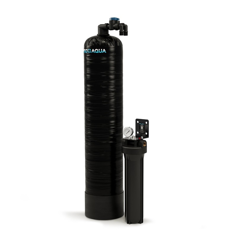 PRO+AQUA Whole House 20 GPM Salt-Free Water Softener Bundle