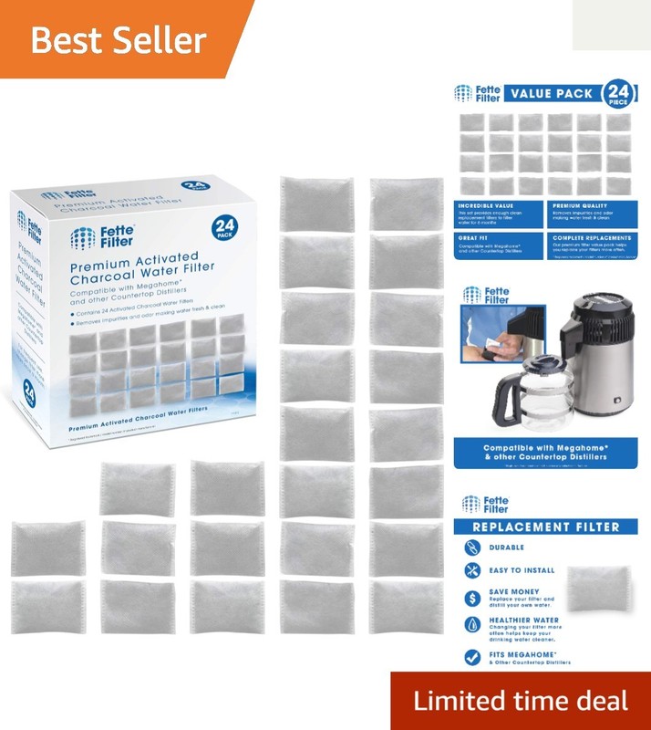 24-Pack Countertop Distillers Water Filters – Compatible with Megahome